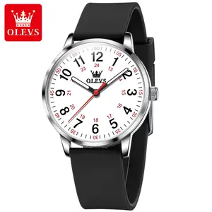 OLEVS 9953 사용자 정의 로고 포켓 시계 휴대용 실리콘 디지털 시계 실리콘 포켓 간호사 시계