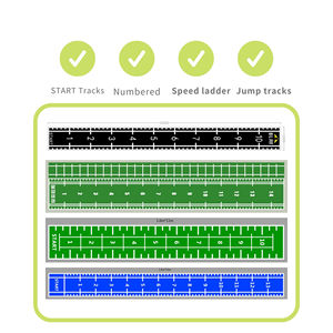 Gazon synthétique de qualité supérieure pour piste de sprint de salle de sport, 16 m, vert, marquages complets, haute densité, pour entraînement en traîneau et exercices d'agilité - Product Image 6