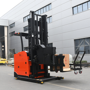 Carrello Elevatore a Forche a <span class=keywords><strong>3</strong></span> Vie per Corridoi Molto Stretti, Stoccatore Elettrico ad Alto Sollevamento per Magazzinaggio - Product Image 1