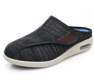 Youyun hommes doux confortable anti-dérapant coussin d'air maille crochet et boucle réglable sandales larges pour les patients diabétiques pantoufle - Product Image 6