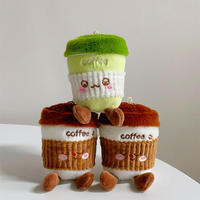 Porte-clés en peluche en forme de tasse à café 3D, mignon, doux, durable, design Kawaii, cadeau pour la rentrée scolaire, souvenirs de mariage