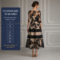 Robe trapèze en tulle avec appliques en dentelle, marque privée, OEM ODM, style streetwear automne, avec bordure en satin et doublure nude, jupe midi à empiècements