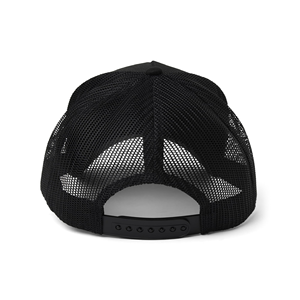 Toptan toplu şoför şapkası özel 5 Panel pamuk deri yamalar ile erkekler için kamyon şoförü şapkaları beyzbol file şapka Logo nakış - Product Image 2
