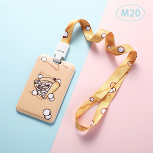 Custom School Student Cartoon Plastic Abs Business Credit Name Id Card Holder Custom Lanyard with logo