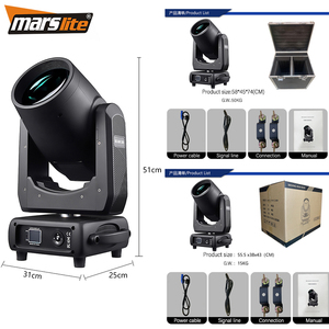 Marslite Beam 380 lumière principale mobile Sharpy Beam Flight Case BSW tête mobile <span class=keywords><strong>Lyre</strong></span> 380w faisceau lumière mobile DJ scène lumière - Product Image 6