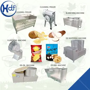 Fully Automatic Potato Chip Production Line Chips Potato Production Line Potato Fryer Production Line