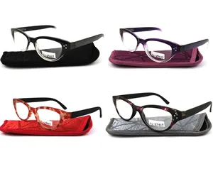 Женские дизайнерские очки разных цветов. Женские очки кошачий глаз для чтения, красочные очки для чтения с чехлами,