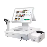 Sistema de Caja Registradora de 15 Pulgadas, Terminal POS con Escáner e Impresora, Sistema POS Todo en Uno para Venta en Supermercados, NFC, Pago sin Conexión