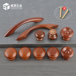 Shengyuan Wooden Cabinet Handles Drawer Pulls Round Solid Wood Modern Style Furniture Knobs for Cabinet Door Wardrobe - Product Image 1