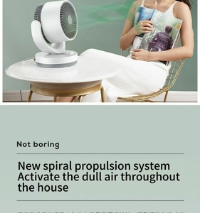 Ventilateur de table à circulation d'air puissant, 3 niveaux de vitesse, oscillation automatique à 60°, oscillation manuelle à 90°, minuterie 7H, affichage LED, télécommande, ventilateur de bureau - Product Image 3