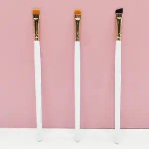 3 Pcs Brow Lift Brushes Synthetisches Haar Abgewinkelte Henna-Bürste Augenbrauen tönung Färbe werkzeuge Private Label