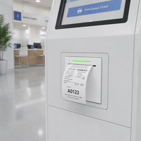 Printer Panel Termal EP-385C 80mm dengan Pemotong Otomatis Gulungan Kertas Besar untuk Kios Tiket Antrian Layanan Mandiri