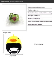 Casco para Pollos - Divertido Sombrero de Seguridad para Aves de Corral, Casco Pequeño para Pollos, Protector de Cabeza para Pollos