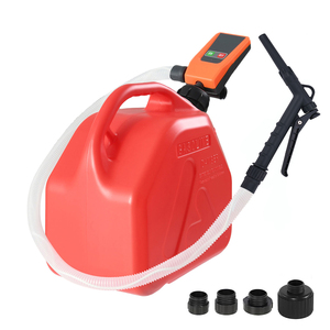 Pompe de transfert de carburant portable à piles, pompe à siphon électrique pour le transfert d'essence, de diesel, d'eau et de liquides avec buse - Product Image 1