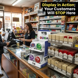Présentoir de comptoir personnalisé en PVC pour snus, support pour sachets de nicotine, étagère de point de vente pour tabac, support pour boîtes de Zyn Velo Dip, pour magasin de tabac - Product Image 2