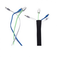 Manchon de gestion de câbles flexible en néoprène anti-poussière avec fermeture éclair et boucle auto-agrippante, housse de protection réglable pour câbles