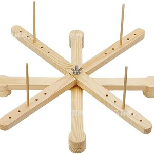 Wooden Yarn Frame Solid Wood <b>Desktop</b> <b>Standing</b> Yarn Organizer For Crochet Knitting Craft Making - Product Image 5