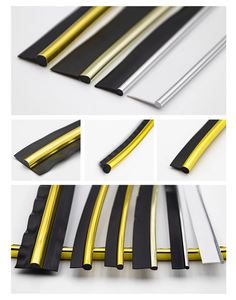 شريط حواف زخرفي من الكروم والبي في سي للأثاث، شريط حواف على شكل حرف P للأريكة، شريط حواف زخرفي ذهبي من البي في سي - Product Image 5