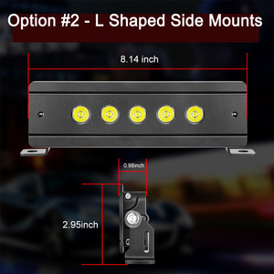 Barre lumineuse LED tout-terrain 12V 50W à faisceau hyper spot de 8 pouces, lumière blanche, montage encastré pour pare-chocs, pour camionnettes - Product Image 3