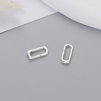 Fermoir à ressort rectangulaire en argent sterling 925 pour la fabrication de bijoux, vente en gros