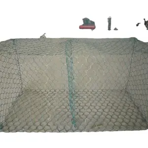 8x10cm 구멍 크기 pvc는 2x1x1m Gabion 상자와 Gabion 바구니 가격을 입혔습니다