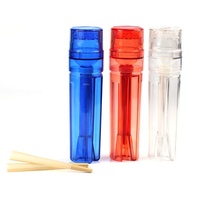 Broyeur à tabac manuel en plastique en gros avec tube de rangement, broyeur à cône, broyeur à rouleaux avec logo personnalisé, accessoires pour fumer