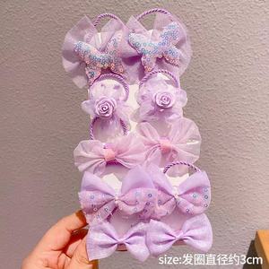 Juego de lazos para el cabello con flores de tul coloridas, coleteros de alta elasticidad, cuerdas para el cabello duraderas para niñas pequeñas, accesorios para el cabello de bebé - Product Image 6