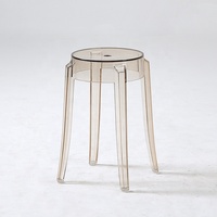 Chaise empilable en polycarbonate cristallin moderne pour mobilier de bureau