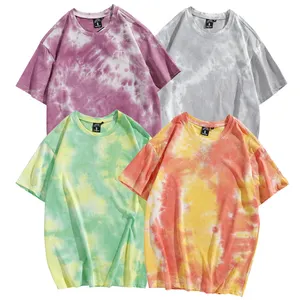 T-Shirt unisexe, Streetwear imprimé, plusieurs couleurs, fourre-tout, 100% coton, Tie-Dye, Hip-Hop, tendance, nouveau, en stock