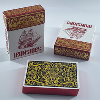 Conception imprimée personnalisée cartes à jouer étui à cigarettes vintage conception feuille d'or impression cartes à jouer pour cadeau