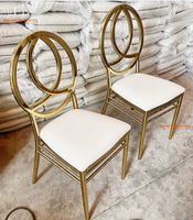 Chaise Chiavari dorée empilable en métal pour mariages et événements – Vente en gros usine