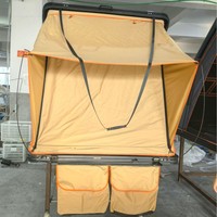Großhandel SUV 280g Polyester Hartschalen-Dachzelt aus Aluminiumlegierung, dreieckiges Polyester-Baumwoll-Karo-Gewebe-Dachzelt