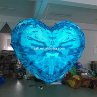 Accessoires diamantés gonflables géants à LED pour fêtes