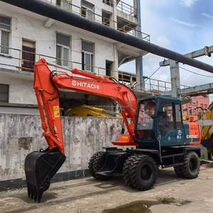 Excavatrice sur pneus Hitachi EX100WD d'occasion fabriquée au Japon à vendre Excavatrice sur pneus Hitachi 100 d'occasion en bon état - Product Image 5