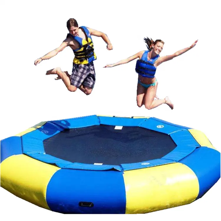 Summer Hot Sale Swimming Pool Trampoline Durable Cheap PVC Inflatable Water Jump Trampoline for Entertainment
