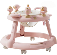 Marche-bébé multifonctionnel pour nouveau-né, pliable, en plastique, avec musique, marche-bébé à pousser 4 en 1 avec roues et siège