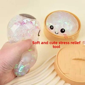 Jouet Squishy Pâton Scintillant Aléatoire avec Simulation de Vapeur, Jouet Anti-Stress Baozi, Plus de Surprises - Product Image 2