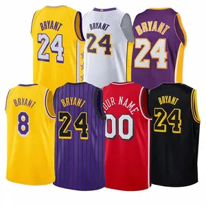 Großhandel basketball uniformen jersey nba-Beste Qualität Kobe Bryant benutzer definierte Basketball Trikot Sublimation Basketball Uniformen Bull NBaing-Laker Jersey