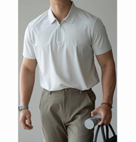Polo d'été à manches courtes pour hommes, hauts de sport tricotés confortables et respirants avec fermeture éclair, nouveaux vêtements