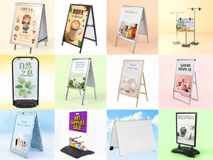 Support d'affichage en forme de A avec cadre à clipser, directement de l'usine, avec dimensions personnalisées pour la publicité et les annonces - Product Image 5