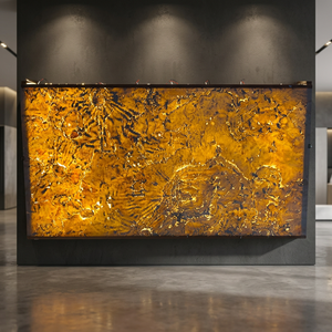 Revêtement mural translucide en pierre rustique d'automne, finition ton terre lumineuse pour murs et plafonds rétroéclairés - Product Image 5