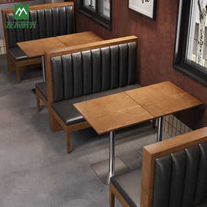 Hot Bán Thiết Kế Hiện Đại Kim Loại Nhà Hàng Bảng Và Ghế Đặt Bằng Gỗ Gian Hàng Sofa Chỗ Ngồi Cho Quán Cà Phê Và Cà Phê Cửa Hàng - Product Image 2