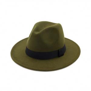 Chapeau Panama Souple Unisexe X3011 en Feutre de Laine avec Ruban et Boucle, Taille Ajustable, Chapeau Fedora Formel Décoré de Corde - Product Image 2