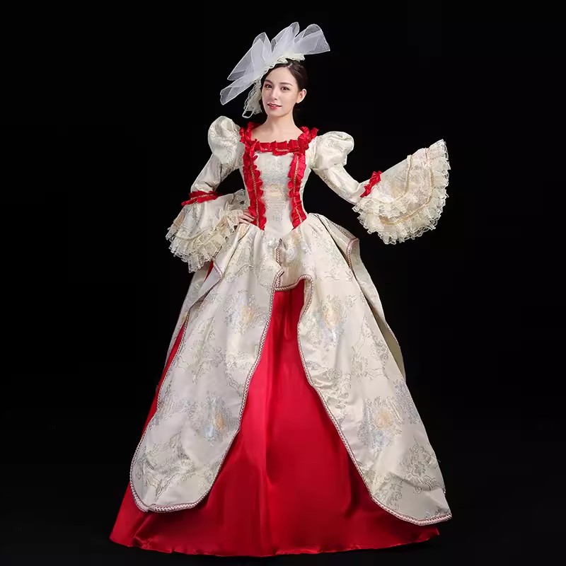 Vintage Dresses 50s 60s Puff Sleeve - Marie Antoinette Ball Gown Vintage Dresses 50s 60s Puff Sleeve - Marie Antoinette Ball Gown