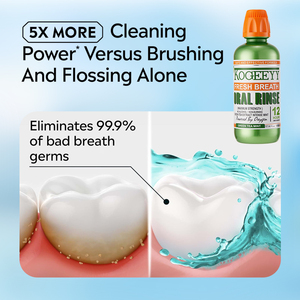KOGEEYY Bain de bouche personnalisé saveur <span class=keywords><strong>menthe</strong></span> et sel marin 530ML – Soin buccal pour gencives, haleine fraîche et dents éclatantes – Usage domestique - Product Image 4