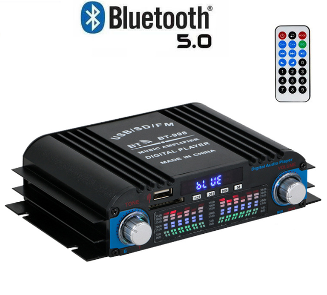 High Power Mini Amplifier for Home Car 12V High Temperature HiFi Speaker BT Amplifier