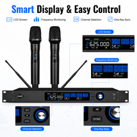 Système de microphone sans fil portable à double canal SPQ2-S, microphone sans fil UHF True Diversity pour spectacle sur scène