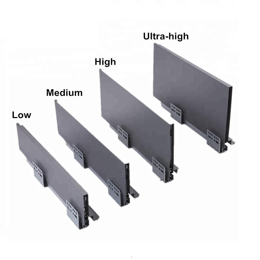 Мебельная фурнитура TOPCENT, кухонный шкаф, мягкий металлический ящик, скользящий тонкий тандемный ящик