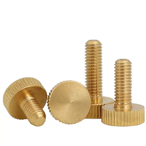 Vis à molette en laiton réglable à la main GB835 M3 M4 24mm M5 M6 25mm, vis à molette à tête moletée plate large en laiton - Product Image 3