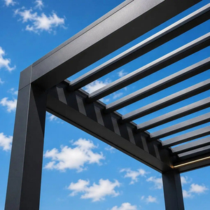 Pérgola de Jardín con Techo Ajustable de <span class=keywords><strong>3x3</strong></span> Metros, con Toldo Impermeable, Protección UV, <span class=keywords><strong>Mosquitera</strong></span> y Protección Contra el Viento - Product Image 4